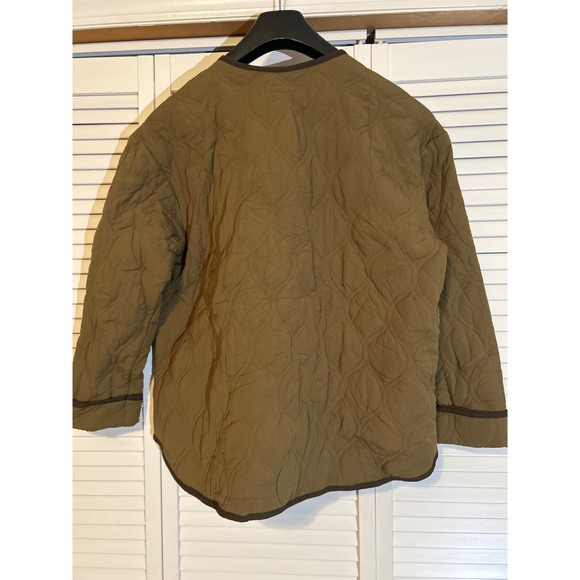 Knox Rose Quilted Snap Front Jacket Olive Green XL grandma core - Picture 2 of 6
